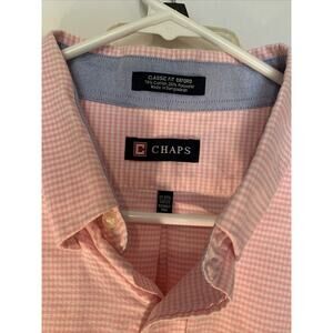 Mens Chaps Pink Oxford Button Down 17-171/2 34/35
